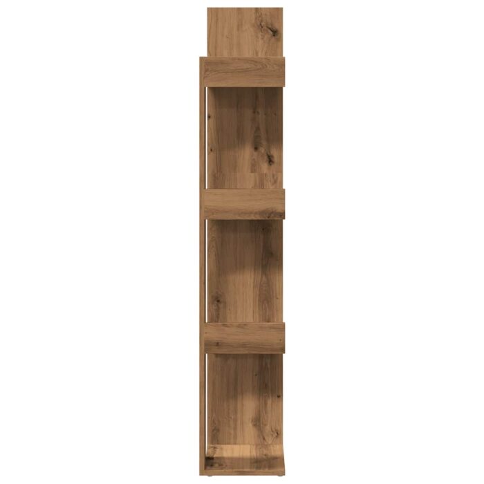 Bibliothèque chêne artisanal 86x25,5x140 cm bois d'ingénierie – Image 3