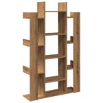 Bibliothèque chêne artisanal 86x25,5x140 cm bois d'ingénierie – Image 4