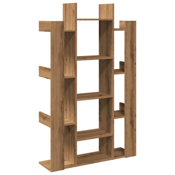 Bibliothèque chêne artisanal 86x25,5x140 cm bois d'ingénierie – Image 4