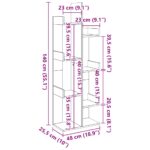 Bibliothèque vieux bois 48x25,5x140 cm bois d'ingénierie – Image 7