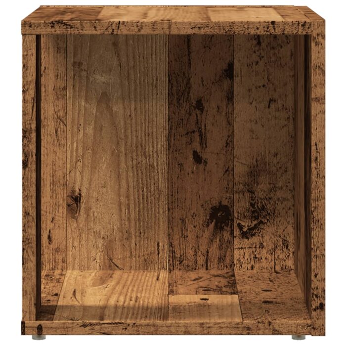 Table d'appoint vieux bois 33x33x34 cm bois d'ingénierie – Image 2