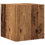 Table d'appoint vieux bois 33x33x34 cm bois d'ingénierie – Image 4