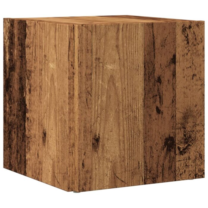 Table d'appoint vieux bois 33x33x34 cm bois d'ingénierie – Image 4