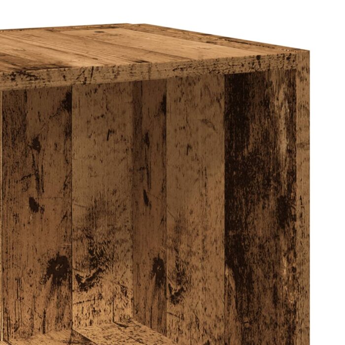 Table d'appoint vieux bois 33x33x34 cm bois d'ingénierie – Image 5