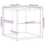 Table d'appoint vieux bois 33x33x34 cm bois d'ingénierie – Image 7