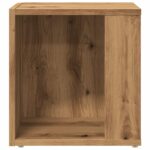 Table d'appoint chêne artisanal 33x33x34 cm bois d'ingénierie – Image 3