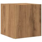 Table d'appoint chêne artisanal 33x33x34 cm bois d'ingénierie – Image 4
