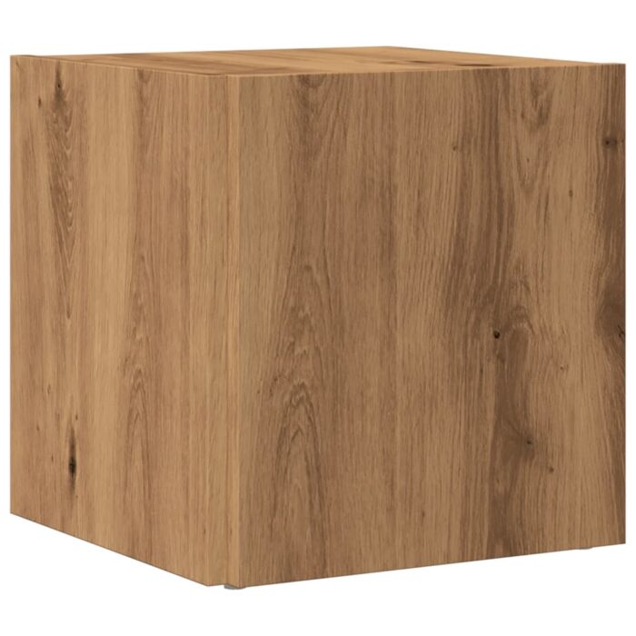 Table d'appoint chêne artisanal 33x33x34 cm bois d'ingénierie – Image 4