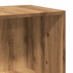 Table d'appoint chêne artisanal 33x33x34 cm bois d'ingénierie – Image 5