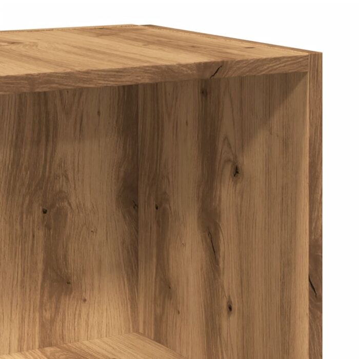 Table d'appoint chêne artisanal 33x33x34 cm bois d'ingénierie – Image 5