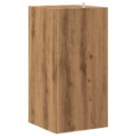 Armoire d'angle chêne artisanal 33x33x67 cm bois d'ingénierie – Image 4