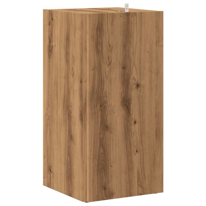 Armoire d'angle chêne artisanal 33x33x67 cm bois d'ingénierie – Image 4