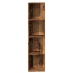 Armoire d'angle vieux bois 33x33x132 cm bois d'ingénierie – Image 2
