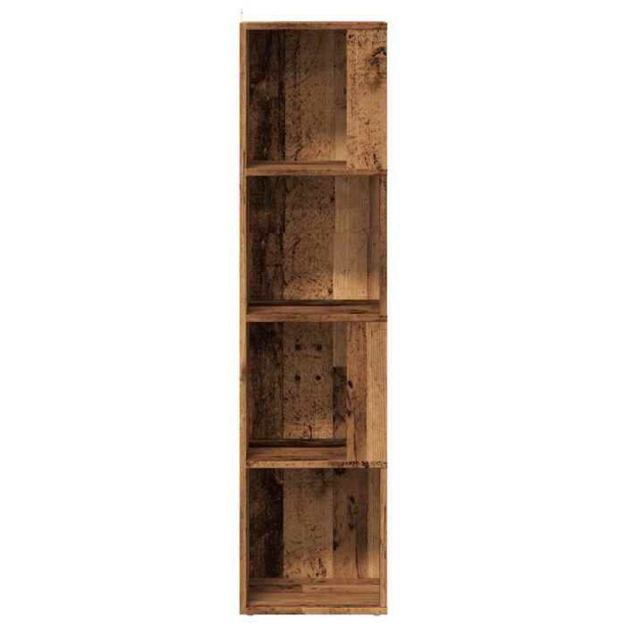 Armoire d'angle vieux bois 33x33x132 cm bois d'ingénierie – Image 2