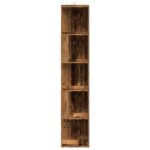 Armoire d'angle vieux bois 33x33x165 cm bois d'ingénierie – Image 2