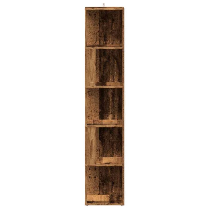 Armoire d'angle vieux bois 33x33x165 cm bois d'ingénierie – Image 2