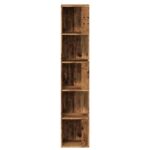 Armoire d'angle vieux bois 33x33x165 cm bois d'ingénierie – Image 3