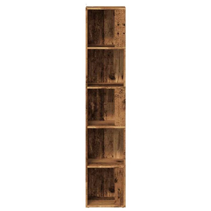 Armoire d'angle vieux bois 33x33x165 cm bois d'ingénierie – Image 3