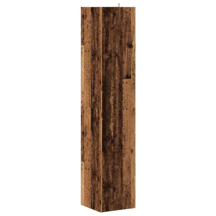 Armoire d'angle vieux bois 33x33x165 cm bois d'ingénierie – Image 4