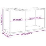 Meuble TV vieux bois 60x24x32cm bois d'ingénierie – Image 8