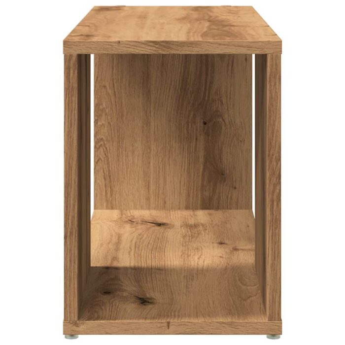 Meuble TV chêne artisanal 60x24x32 cm bois d'ingénierie – Image 4