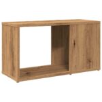 Meuble TV chêne artisanal 60x24x32 cm bois d'ingénierie – Image 5