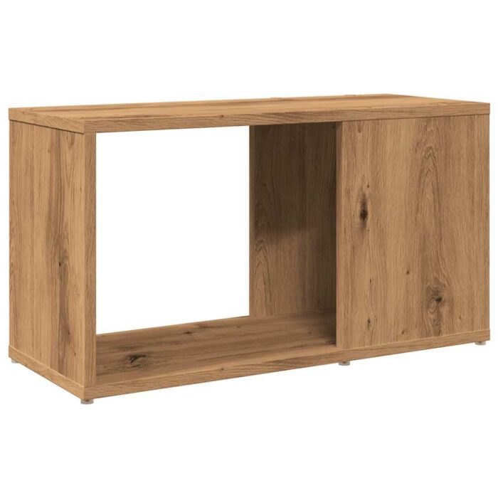 Meuble TV chêne artisanal 60x24x32 cm bois d'ingénierie – Image 5