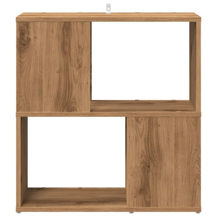 Bibliothèque chêne artisanal 60x24x63 cm bois d'ingénierie – Image 2