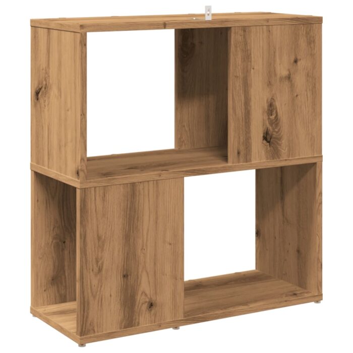 Bibliothèque chêne artisanal 60x24x63 cm bois d'ingénierie – Image 4