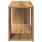 Meuble TV chêne artisanal 80x24x32 cm bois d'ingénierie – Image 4