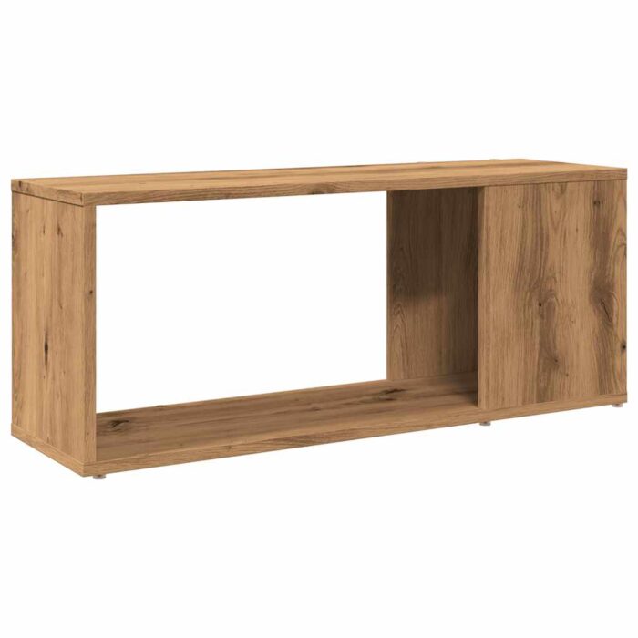 Meuble TV chêne artisanal 80x24x32 cm bois d'ingénierie – Image 5