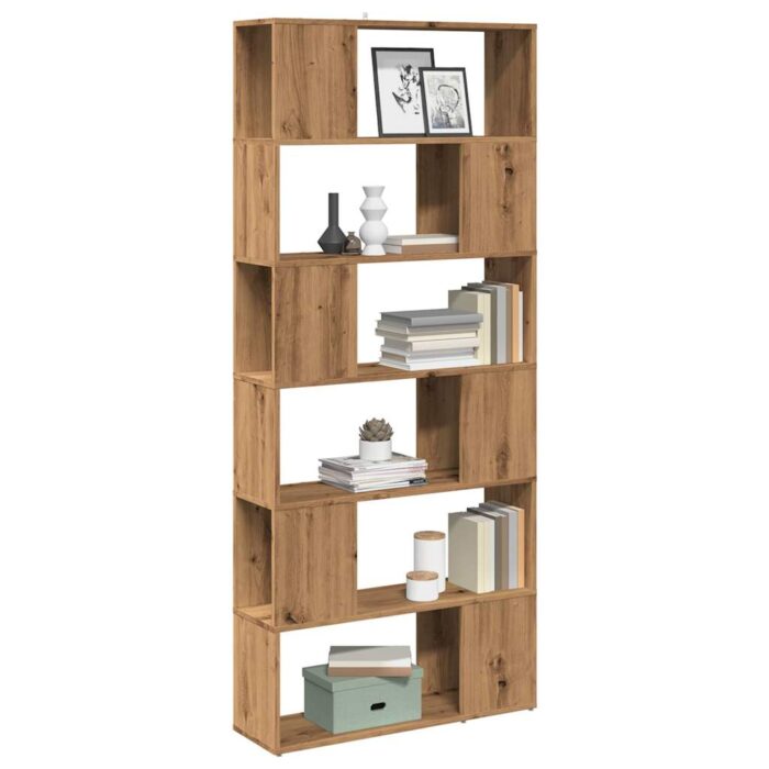Bibliothèque/Séparateur de pièce chêne artisanal 80x24x186 cm – Image 1