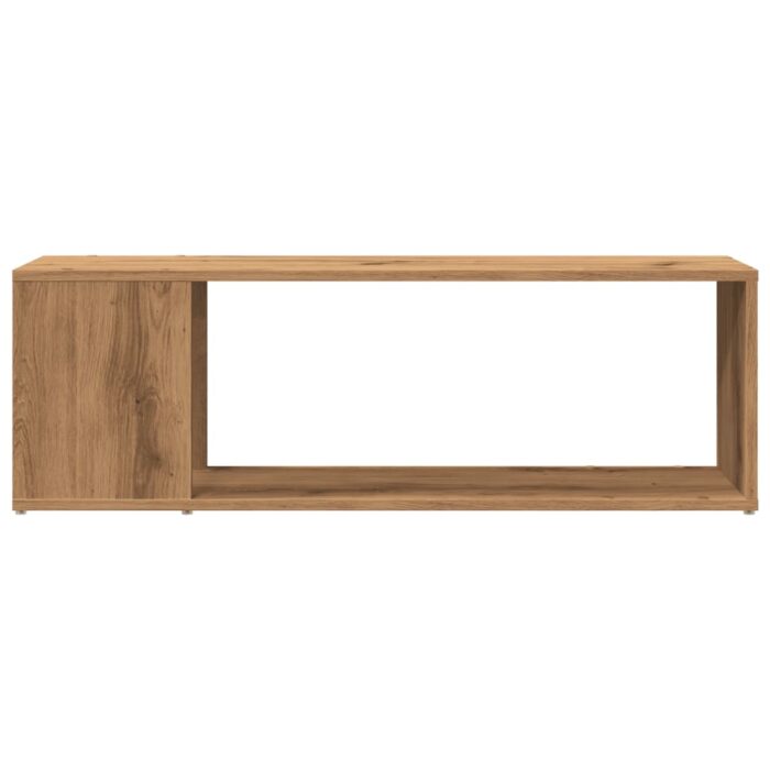 Meuble TV chêne artisanal 100x24x32 cm bois d'ingénierie – Image 2
