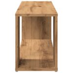 Meuble TV chêne artisanal 100x24x32 cm bois d'ingénierie – Image 3