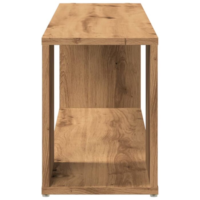 Meuble TV chêne artisanal 100x24x32 cm bois d'ingénierie – Image 3