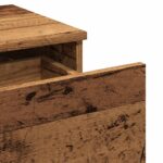 Tables de chevet 2 pcs vieux bois 40x35x65 cm bois d’ingénierie – Image 6