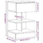 Tables de chevet 2 pcs vieux bois 40x35x65 cm bois d’ingénierie – Image 8