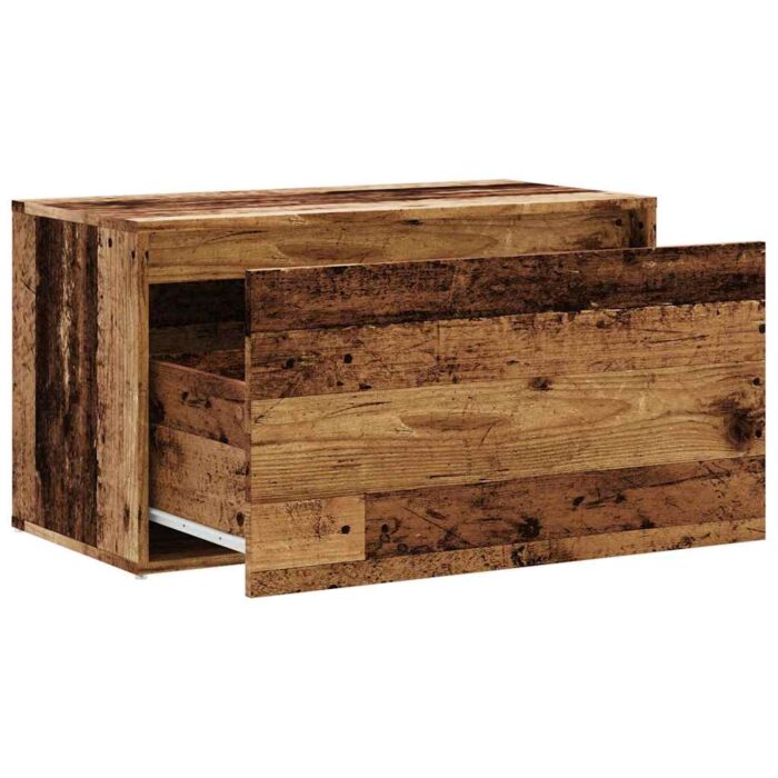 Banc d'entrée 80x40x45 cm vieux bois bois d'ingénierie – Image 5