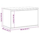 Banc d'entrée 80x40x45 cm vieux bois bois d'ingénierie – Image 8