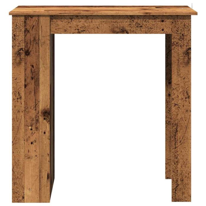 Table de bar avec étagère vieux bois bois d'ingénierie – Image 2