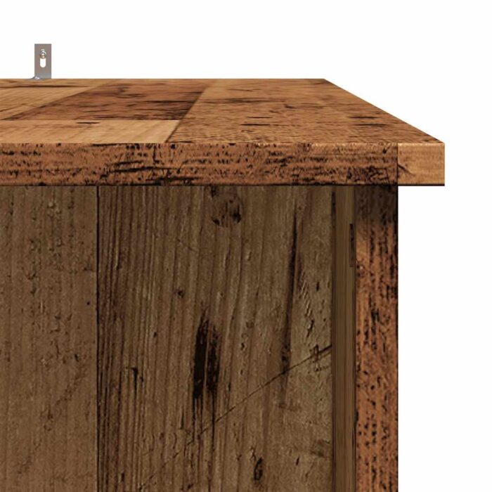 Table de bar avec étagère vieux bois bois d'ingénierie – Image 5