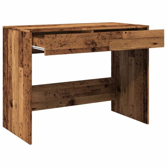Bureau vieux bois 101x50x76,5 cm bois d'ingénierie – Image 6