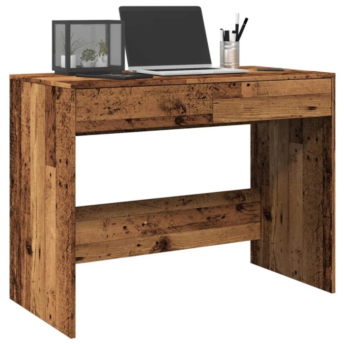 Bureau vieux bois 101x50x76,5 cm bois d'ingénierie – Image 1