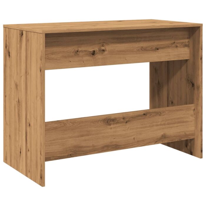Bureau chêne artisanal 101x50x76,5 cm bois d'ingénierie – Image 5