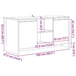 Meuble TV vieux bois 102x37,5x52,5 cm bois d'ingénierie – Image 8
