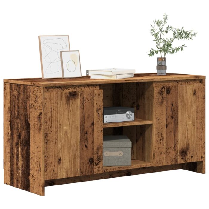 Meuble TV vieux bois 102x37,5x52,5 cm bois d'ingénierie – Image 1