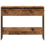 Table console vieux bois 100x35x76,5 cm bois d'ingénierie – Image 2
