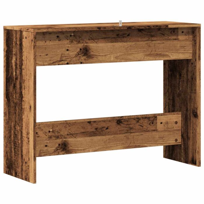 Table console vieux bois 100x35x76,5 cm bois d'ingénierie – Image 4