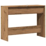Table console chêne artisanal 100x35x76,5 cm bois d'ingénierie – Image 4