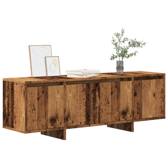 Meuble TV vieux bois 120x30x40,5 cm bois d'ingénierie – Image 1